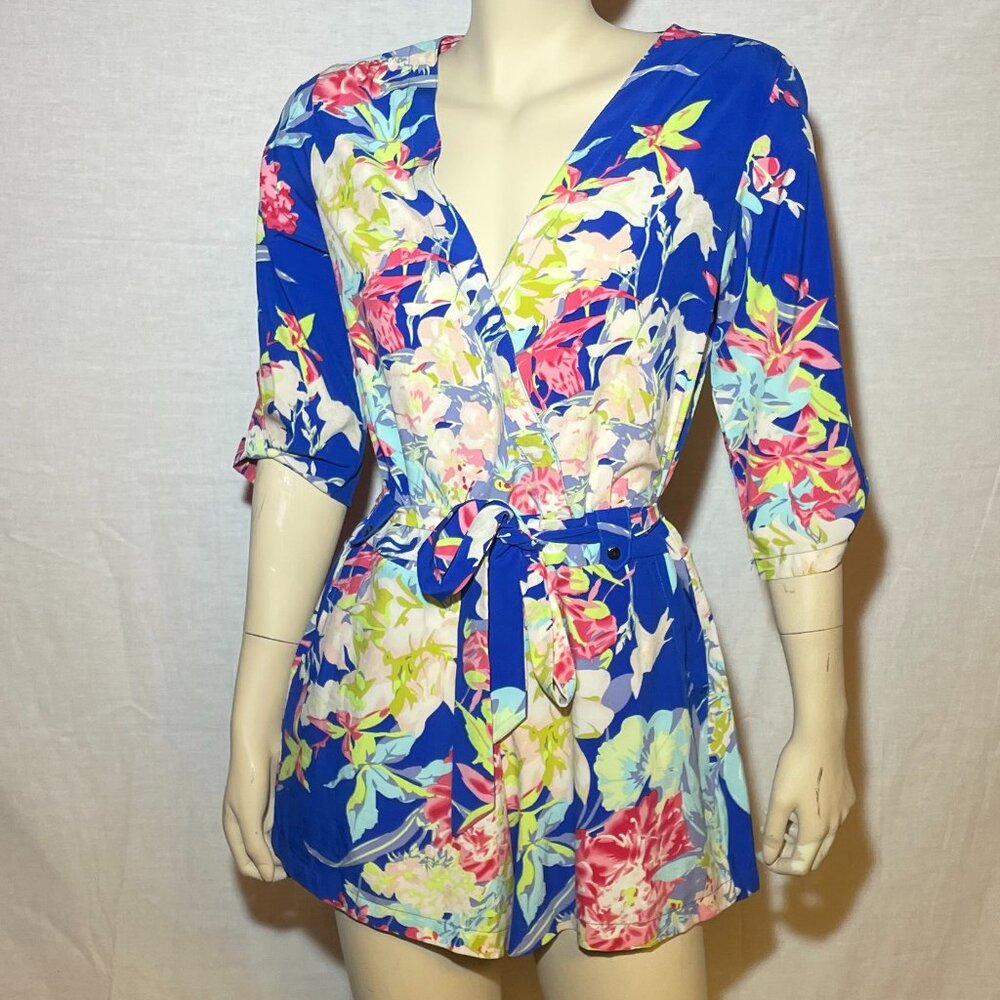 Persun Blue Print Romper Size Medium